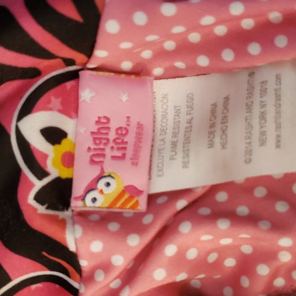 Night Life Girls Pajama Shirt Size S (6-6X) - Picture 3 of 4